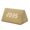 Creative voice-controlled intelligent led wooden clock, luminous electronic alarm clock, multi-functional gift electronic clock manufacturer wholesale Item Picture